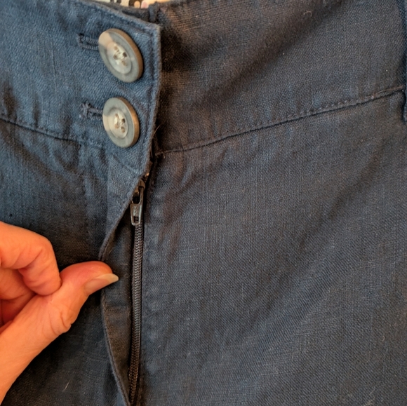 Boden Navy Blue Wide-Leg Pants 14 - Picture 4 of 11